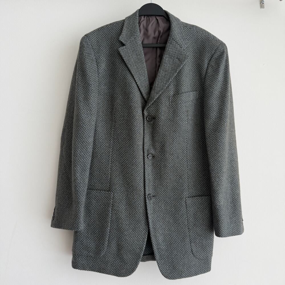 Ermenegildo Zegna Blazer Men 44L Cashmere Tweed Unstructured Sport Coat Jacket